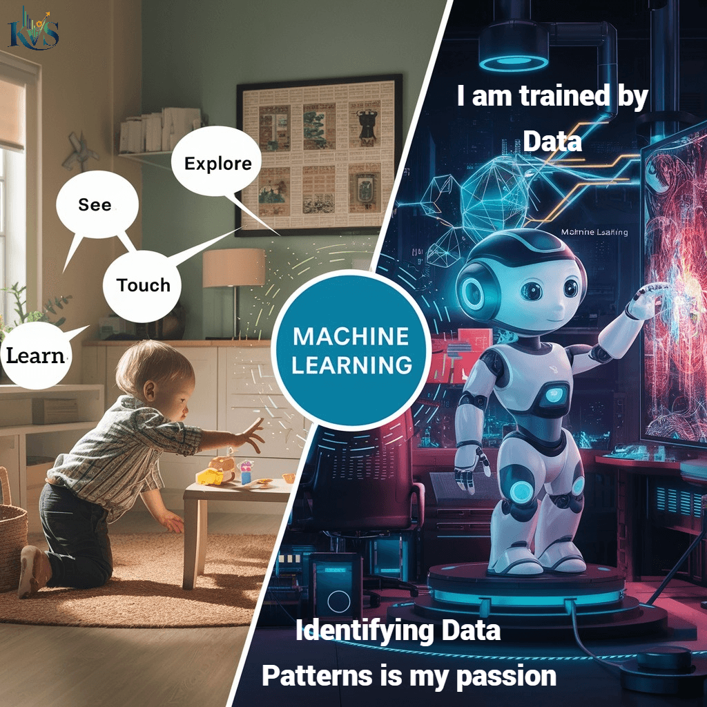Machine learning models with child's learning analogy